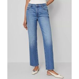 Ann Taylor The Straight High Rise Blue Jeans in 10P